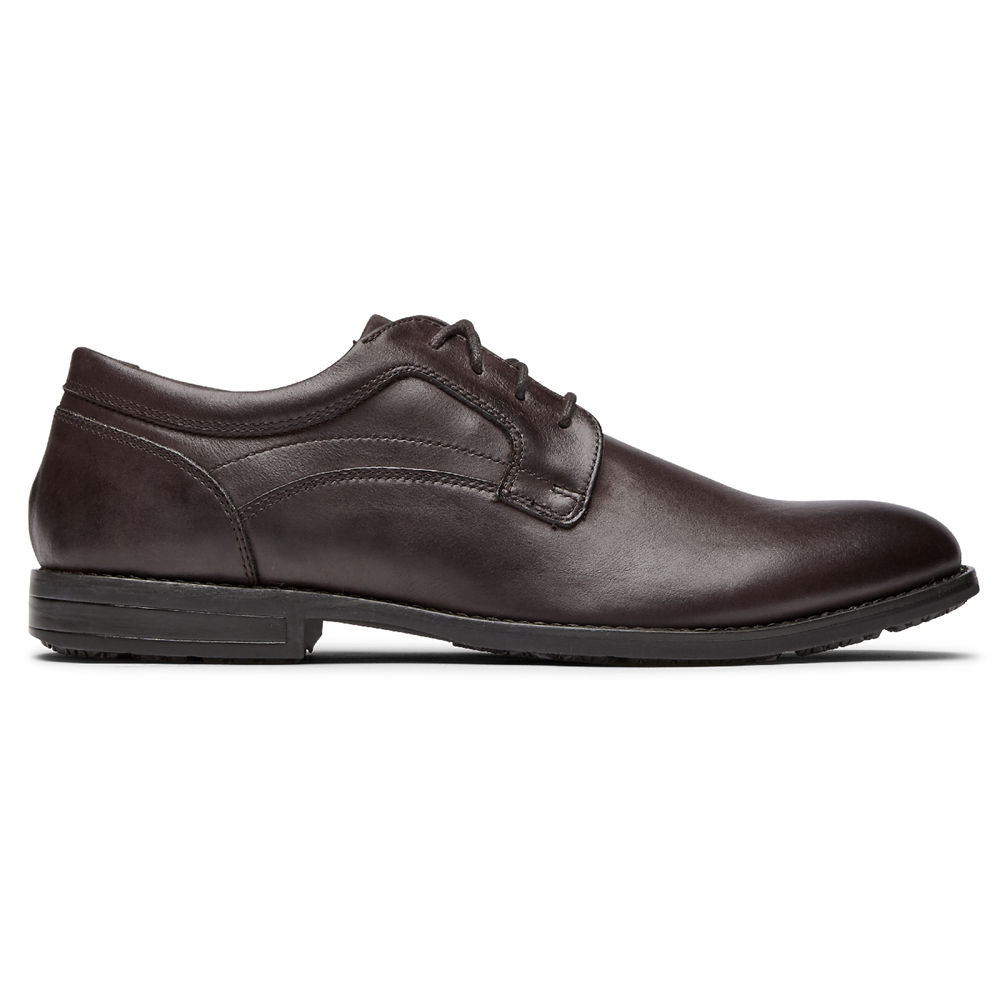 Rockport Singapore Mens Oxfords - Mykel Plain Toe Brown - NU7803419